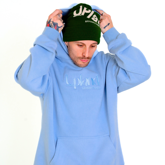 Powder Blue Relaxed Hoodie